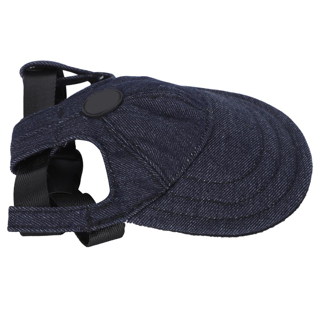 Pet Four Seasons Sunshade Baseball Hat Fashionable Adjustable Lightweight Dogs Peaked Cap Denim Blue S