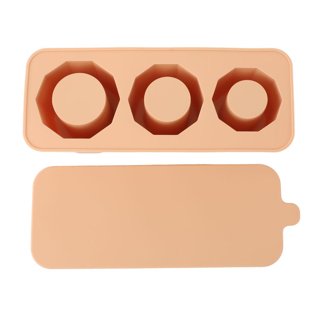 Ice Mold sy Fill Silicone 3 Cavity Hollow Cylinder Ice   for Whiskey Cold Drink