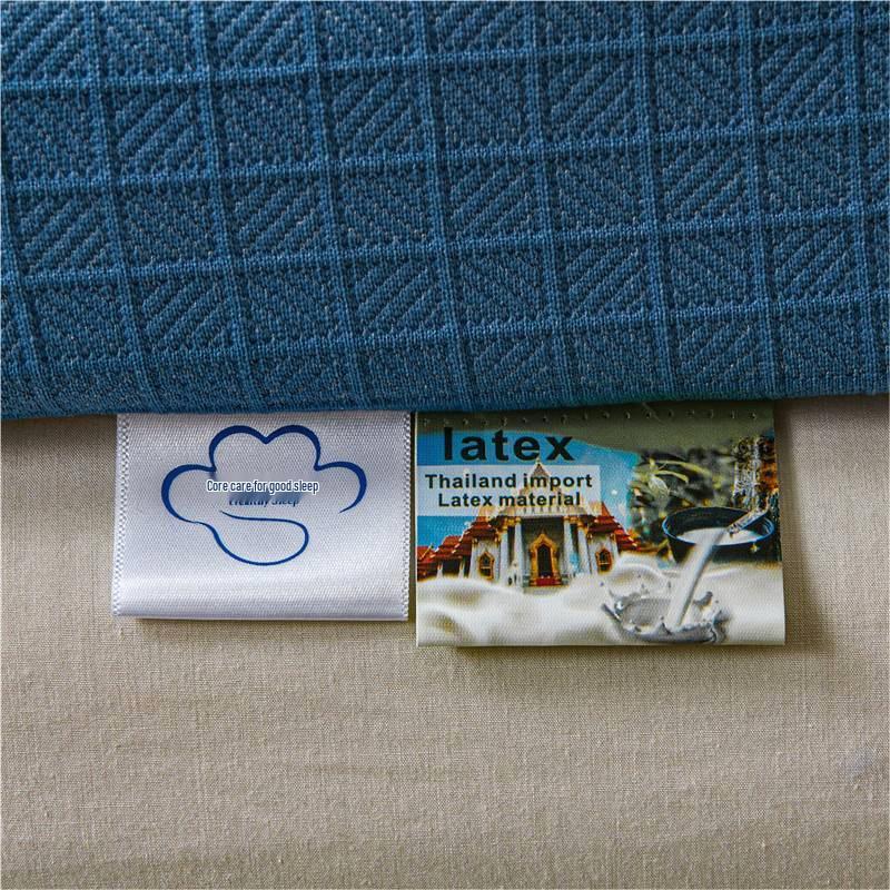 Thai Natural Latex Neck Support Pillow with Removable Washable Cover - Home & Gift Use