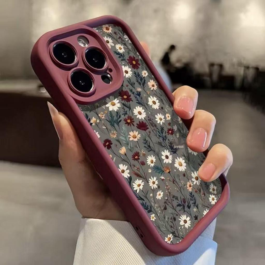 New Floral iPhone 17 Case for 17 Pro Max/15/14 Pro/13/12, Cross-border Design for Women