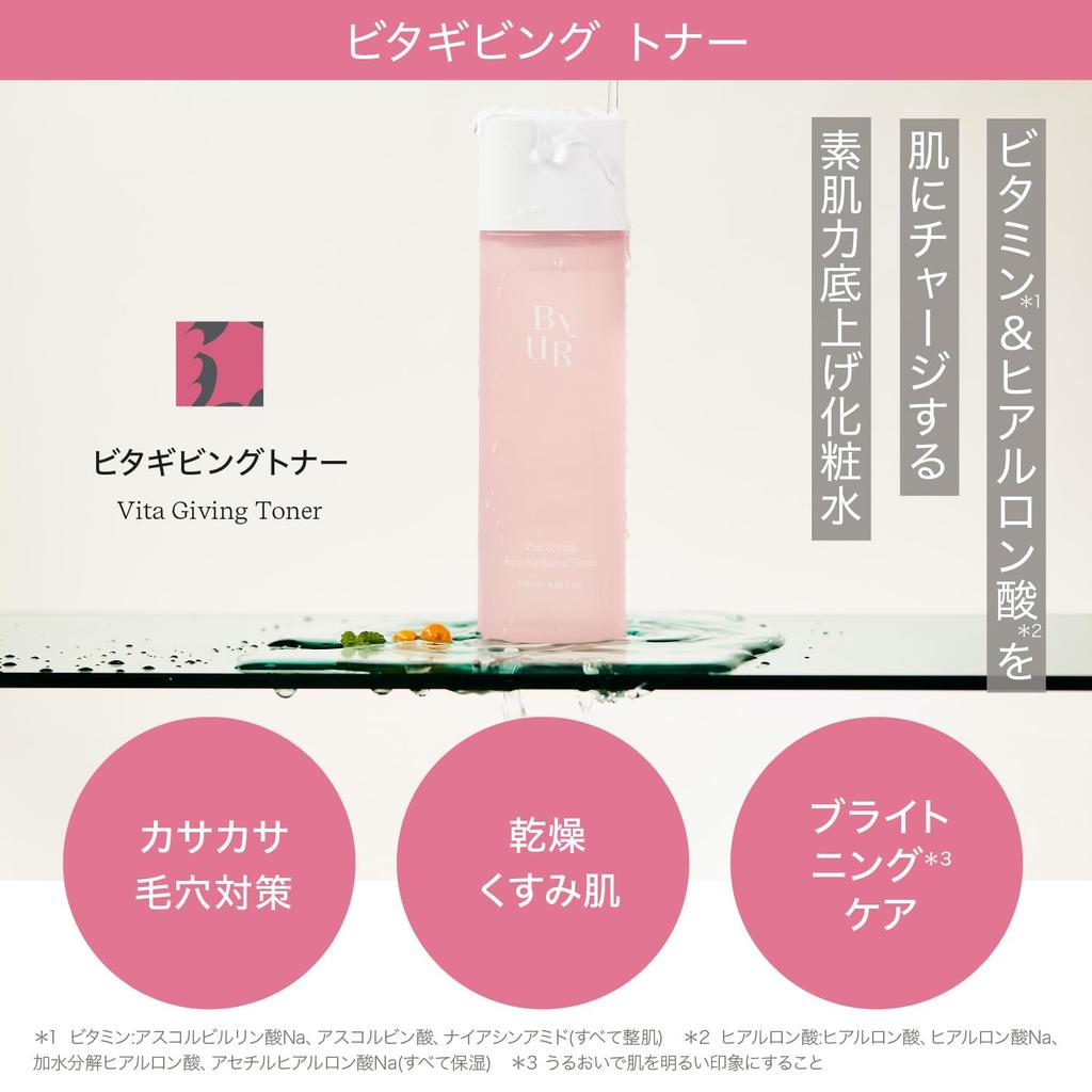 ByUR Byur Lotion Toner Vitagiving Vitamins Hyaluronic Acid Moisture Retention Moisturizing Skin Care Korean Cosmetics (Byur) [Official/Authentic]