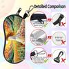 Zipper Eyeglasses Pouch Compact Carabiner Sunglasses Holder Portable Glasses Bag Artistic Anti-Scratch Glasses Case For Daily