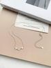 Sterling Silver Gardenia Flower Necklace for Women - Elegant Light Luxury Clavicle Chain with Fresh Floral Design.