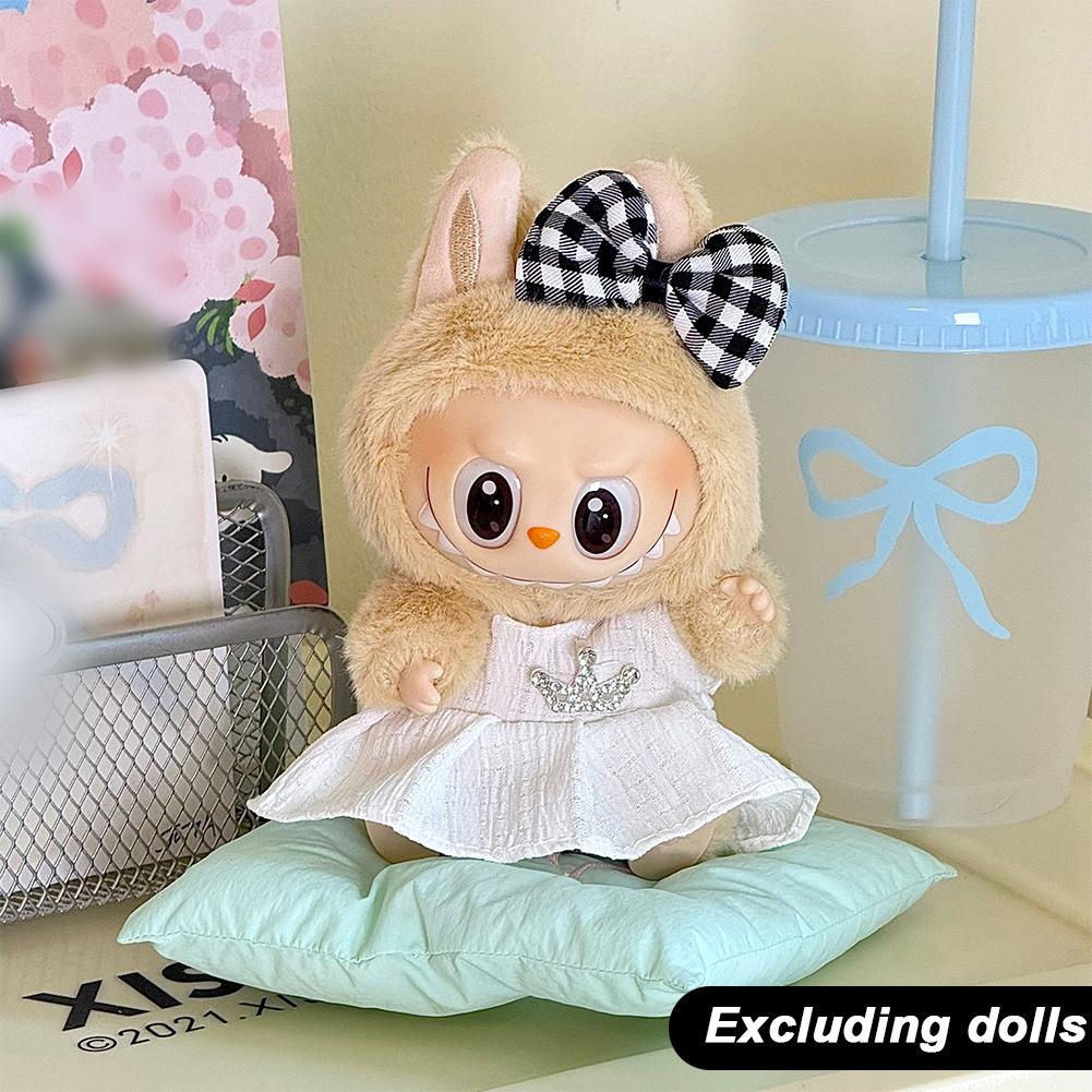 For 17cm Labubu Doll Clothes Fashion Clothes Dress Doll Clothes Color Match Overalls Dolls Accessories Cute Decoration Little Clothes