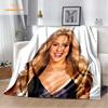 Mode Shakira Merch Pop Kvinnlig Sångare Tryck Flanellfilt Stjärnkonst Bärbar Hem Resa Kontor Vilopaus Julklapp