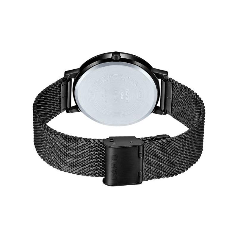 Casio STANDARD Series Wire Mesh WR50M Waterproof Quartz Movement Stainless Steel Strap Japanese and Korean Watch Men's Watch Black MTP-B100MB-1EVDF