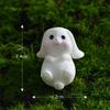 Resin Rabbit White Figurines Toy Model Desktop Car Decoration Accessories Gift