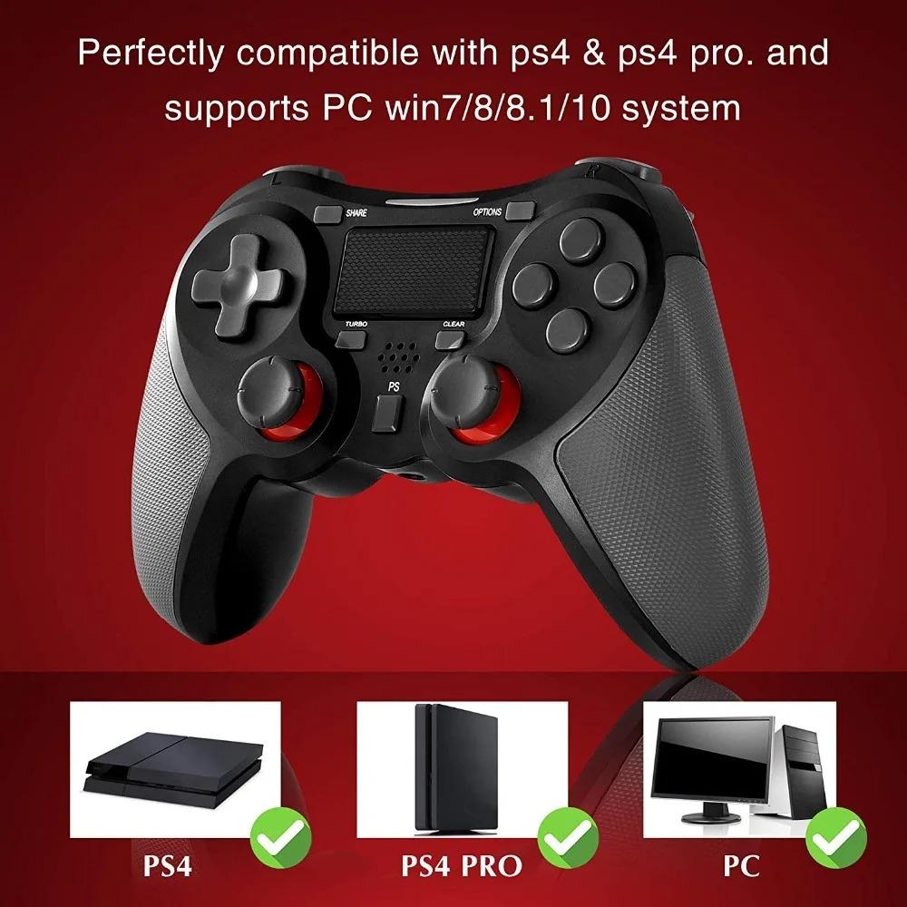 Wireless Command for Sony PS4, Dual Vibration Command and Shooting Button for PlayStation4 and Windows