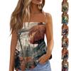 Summer Tube Tops For Women,Cute Sexy Off Shoulder Print Sleeveless T-Shirt