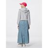 GU by Uniqlo Light Denim Flared Maxi Skirt