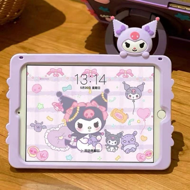 IPad Case 10th Gen Air 7/6 9 Pro Cartoon Melody Silicone Stand Cover