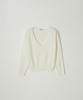 BUT'TON Deep V-Neck Knit Set (Ivory)