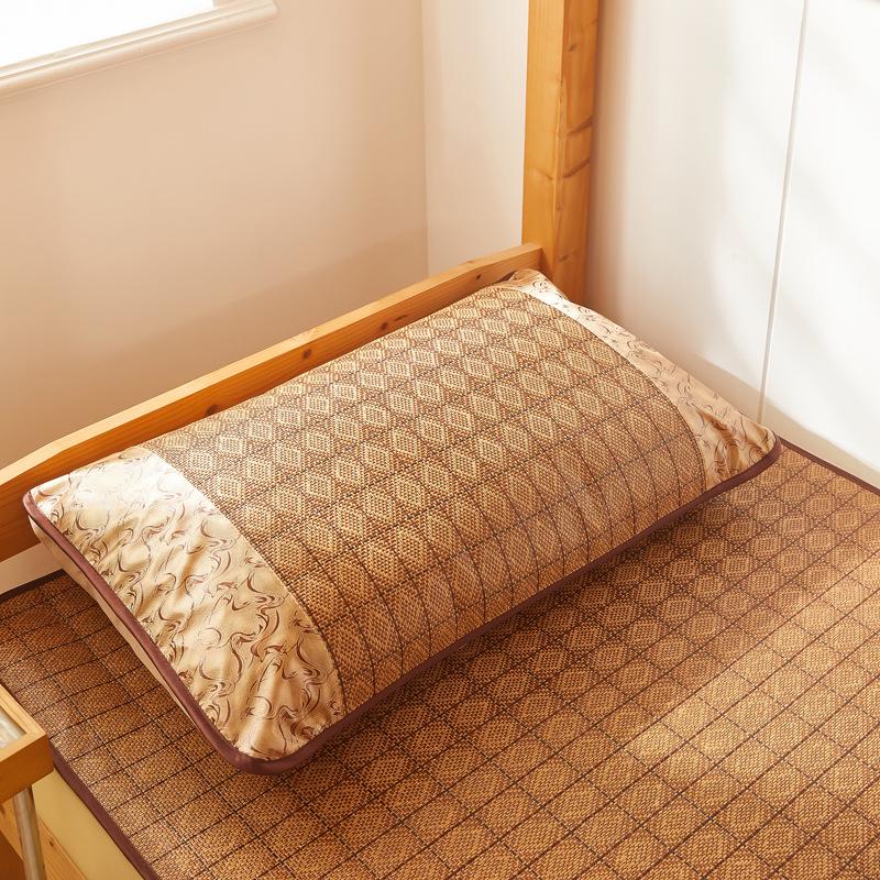 Cool Double-Sided Rattan & Latex Mat and Pillowcase Set