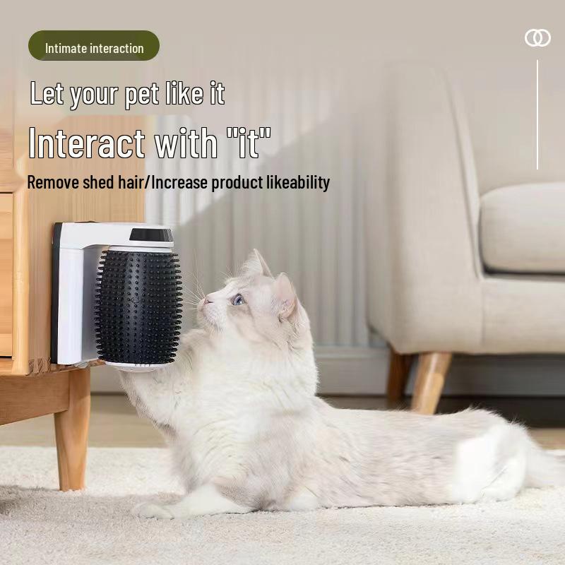 Przygraniczny Pet Smart Automatyczna Szczotka dla Kota Ścienny Masażer i Usuwacz Sierści