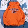 City Letter Print Hoodie Warm Wool Daily Pullover Fashion Casual Loose