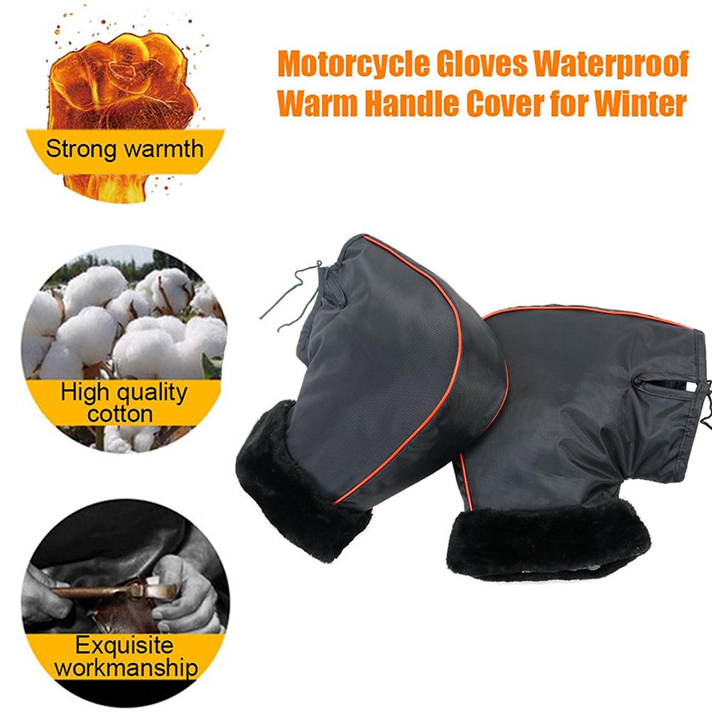 Windproof Motorcycle Handlebar Gloves Warm Motorcycle Handlebar Gloves Waterproof Gloves Thick Warm Handlebar Gloves