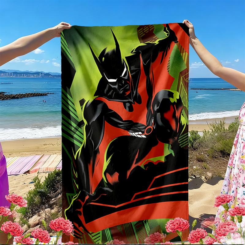 Batman Aufdruck Strandtuch, Vielseitiges Leichtes Saugfähiges Strandtuch für Pool Surfen Yoga Badezimmer, Perfektes Geburtstags-Urlaubsgeschenk