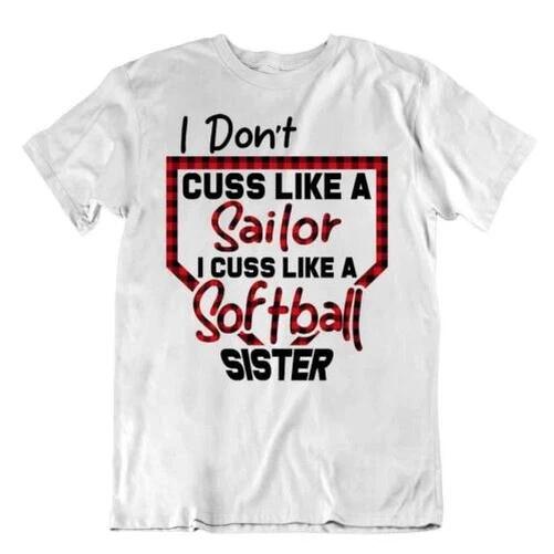 Softball Sport T-Shirt Tee shirt Gift Cool Present Cute Funny Color Sailor Joke S