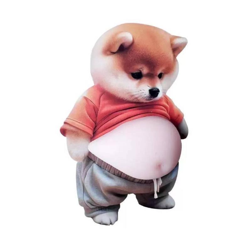 Pressure Relieving 3D Adhesive Dog Sticker Shiba Inu Design Suitable for Preventing Car Door Collisions Home Decoration