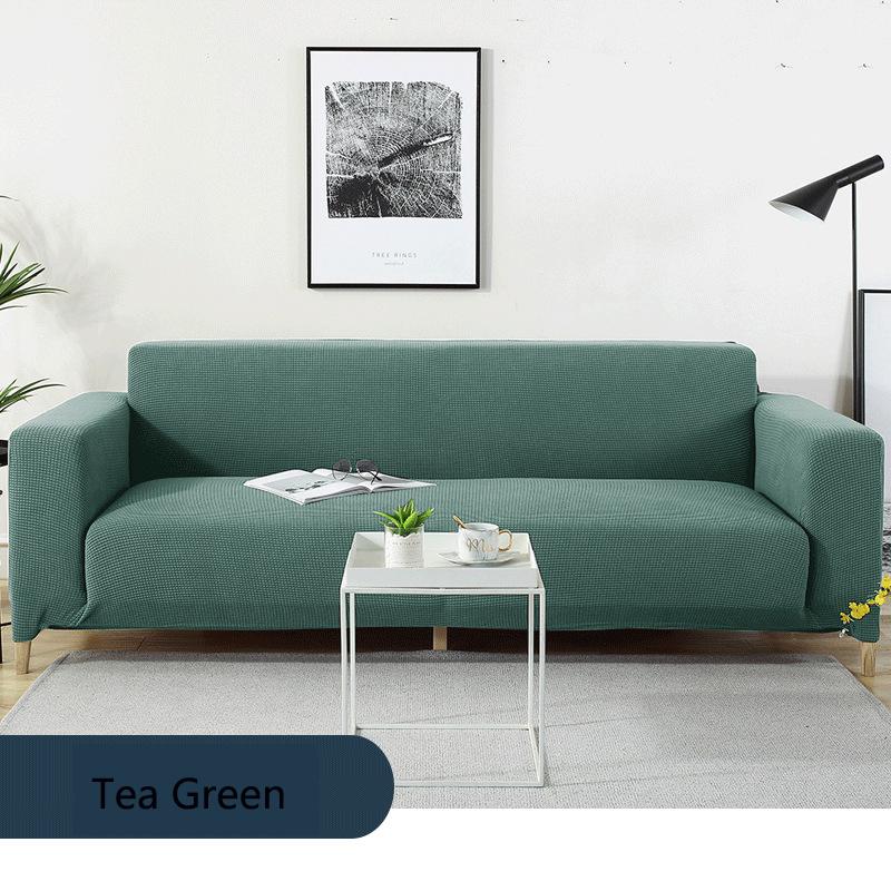 Waterproof/Dustproof Fleece Solid Color Sectional Sofa Covers For Living Room Elastic Stretch L Shape Need Buy 2Pieces