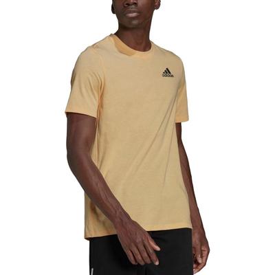 Lightweight Comfortable Crew Neck Regular T-Shirt Men Tops Amber-Yellow HM4954