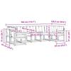 Outdoor Sofa Set with Cushions 7 pcs Natural and Black