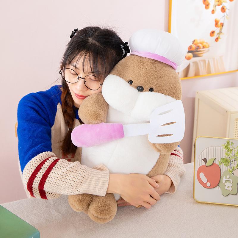New Chef Painter Version Seal Cute Plush Doll To Sleep Comforting Pillow Gift Pillow Doll