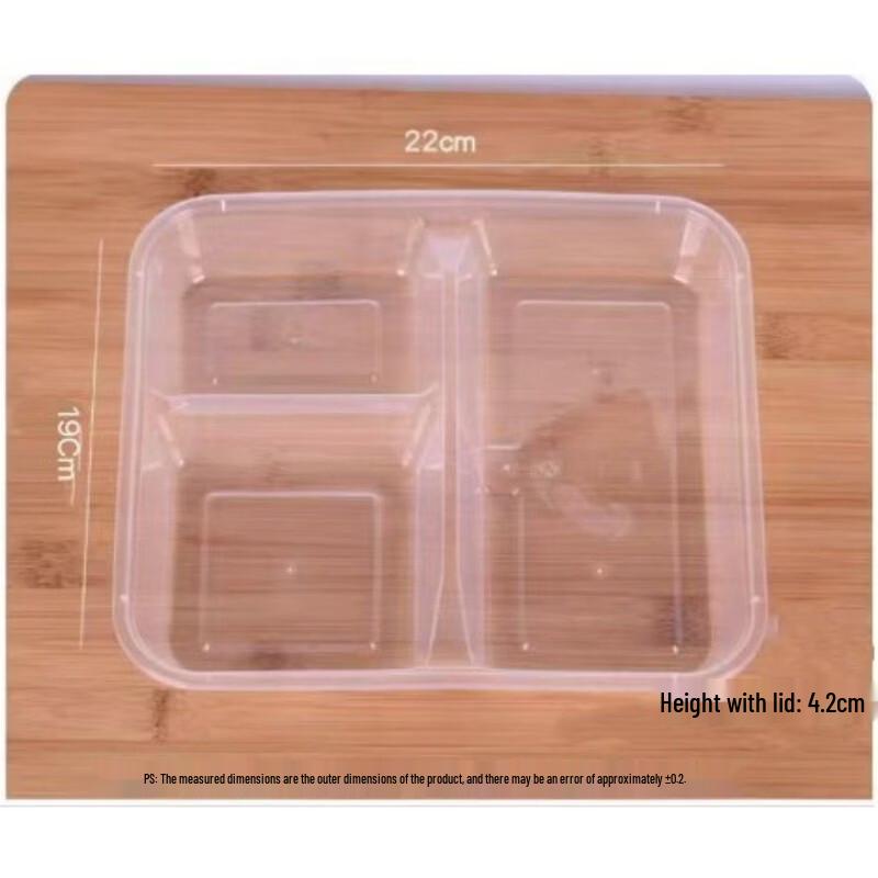 

Food Grade 3-Compartment Takeaway Lunch Box