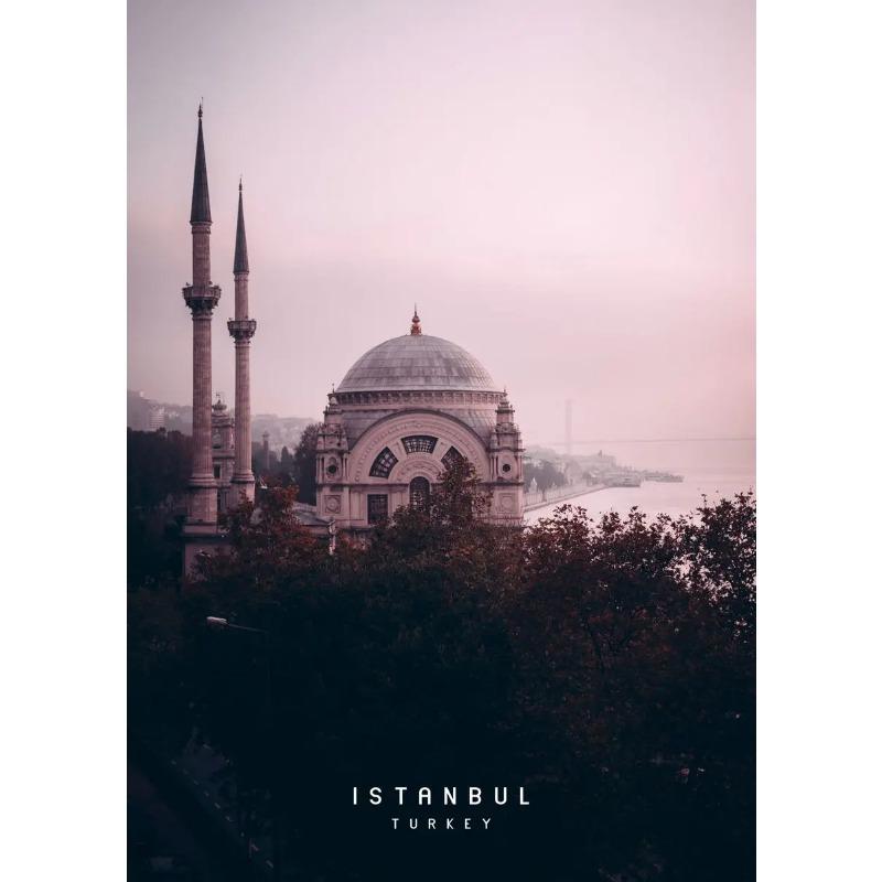 Istanbul Turkey Landscap Poster Print Mosque Sunrise Art Canvas Painting Tower Photo Bedroom Travel Wall Decoration Wall Picture