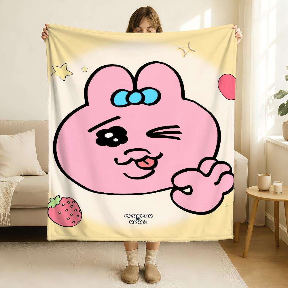 Cartoon Lovely O Opanchu U Usagi Blanket Soft and Skin Friendly For Couch Bed Napping Bedspread All Seasons Comforter 75x90cm