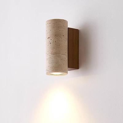 Moderne minimalistische gelbe Travertin-Wandleuchte für Schlafzimmer, Hotel oder Flur