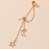 Korean temperament simple tassel star stud earrings ins personalized moon long chain earrings 2025 popular jewelry