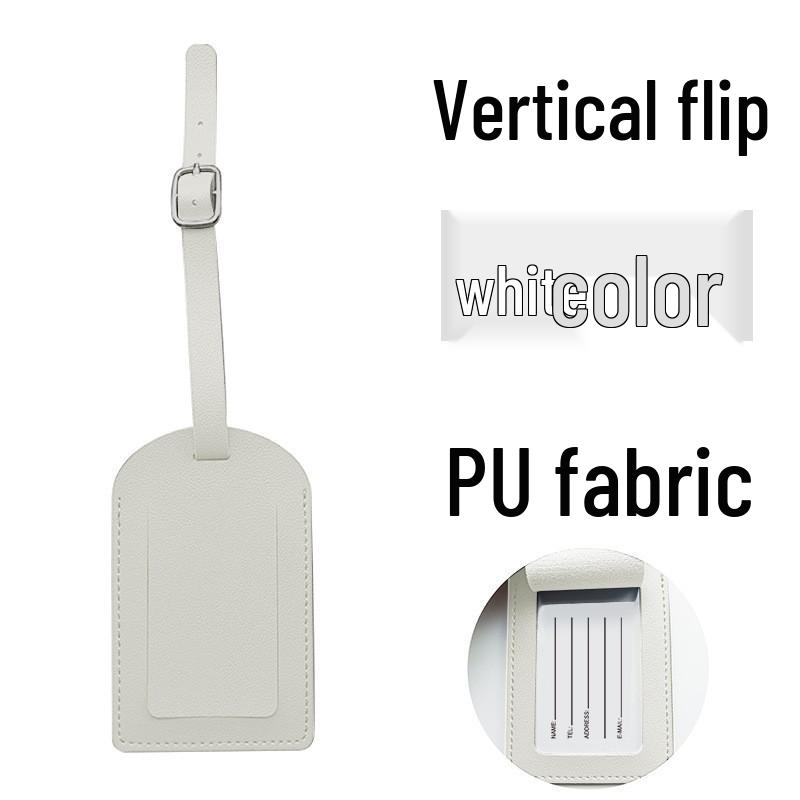 Thickened PU Luggage Tag with Pocket, Buckle, and Signature Paper