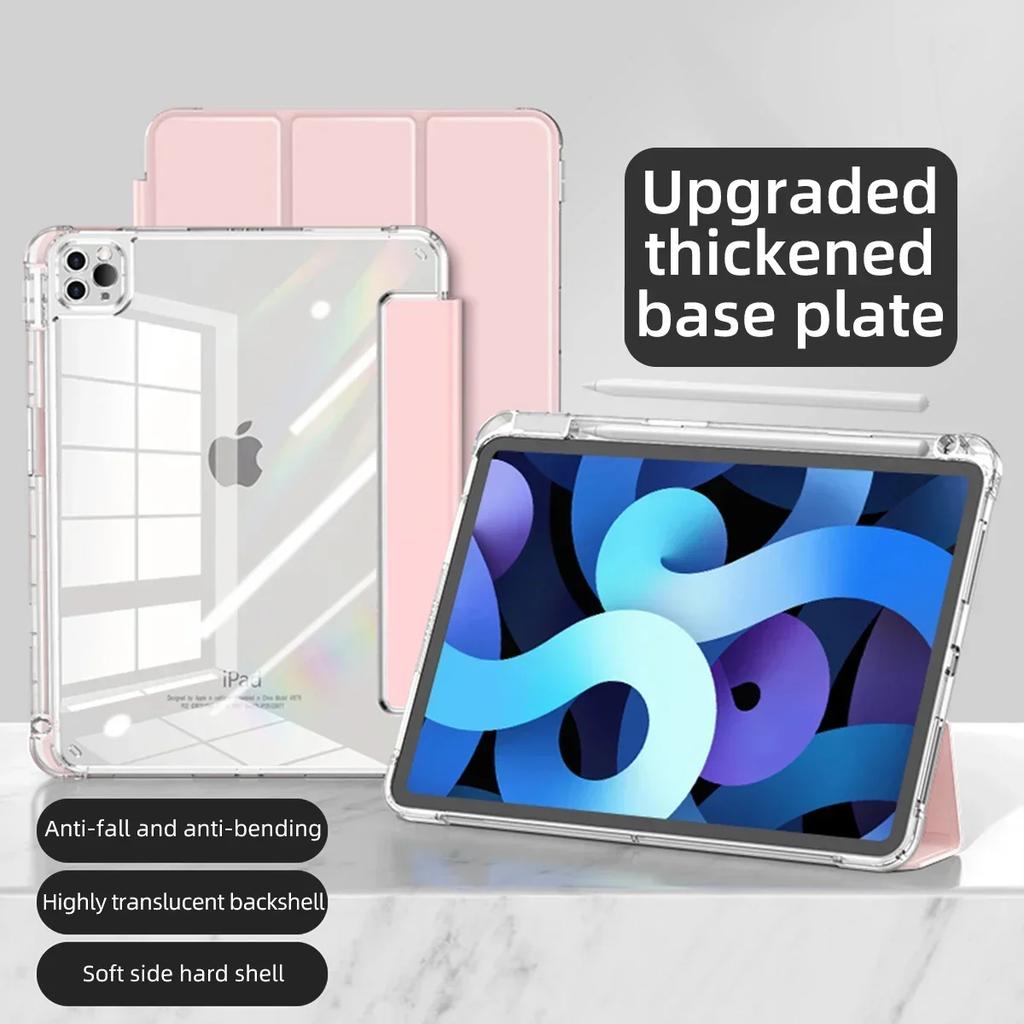 New Acrylic HD Case for IPad Pro M5 11 13 Inch Funda for Ipad Pro 6 Th Generation (M5) Case with Pencil Holder Shockproof Cover