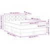 Box Spring Bed with Headboard Light Grey 200 x 140 cm Fabric