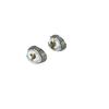 French Light Luxury Court Style Design Earrings Temperament Hong Kong Style Earrings Graphic Metal Oval Fritillary Stud Earrings