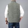 Autumn and Winter Corduroy Vest Men's Fleece Thickened Loose Large Size Stand-up Collar Casual Vest