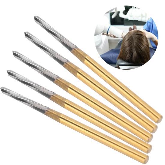 5pcs Dental Burrs AntiRust Tungsten Steel Dental Teeth Cutting Burrs Dentist Supplies(28 Mm 1,1 Pouces )