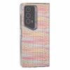 For Honor Magic V2 RSR Porsche Design Case Plaid Texture Clear Edge Leather+PC Phone Cover