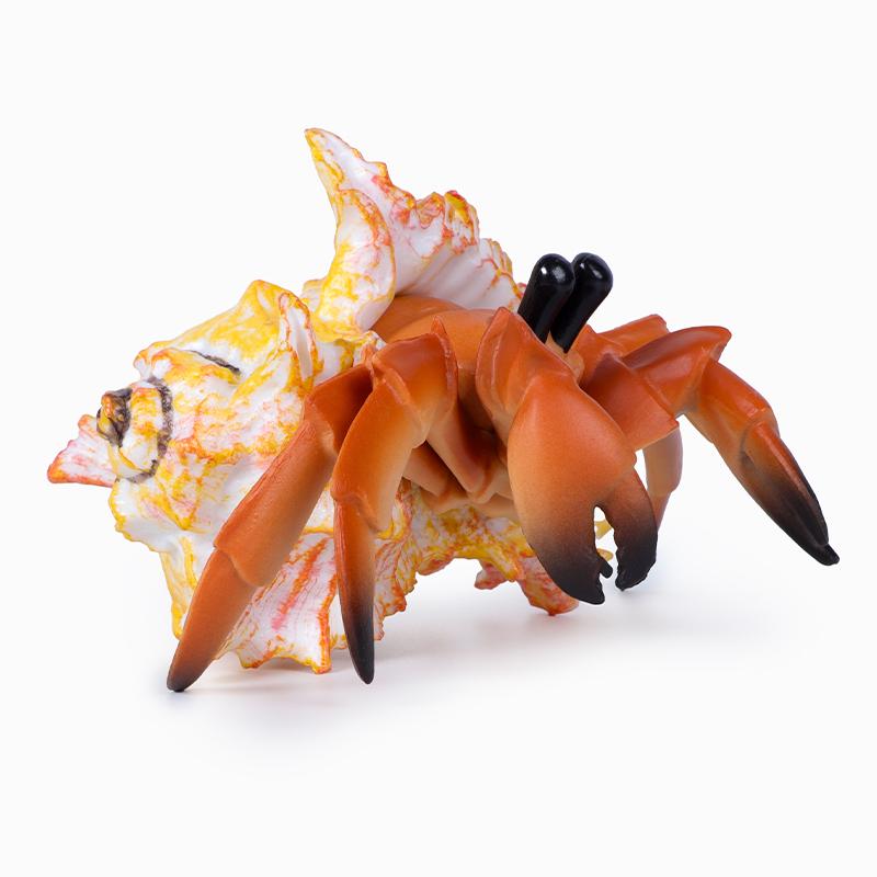 Hermit Crab Figurine Sea Life Animals Model Figure Educational Toy Boys Girls Kids Ages 18M for and Kid Friendly Entertaining Fun Play Safe