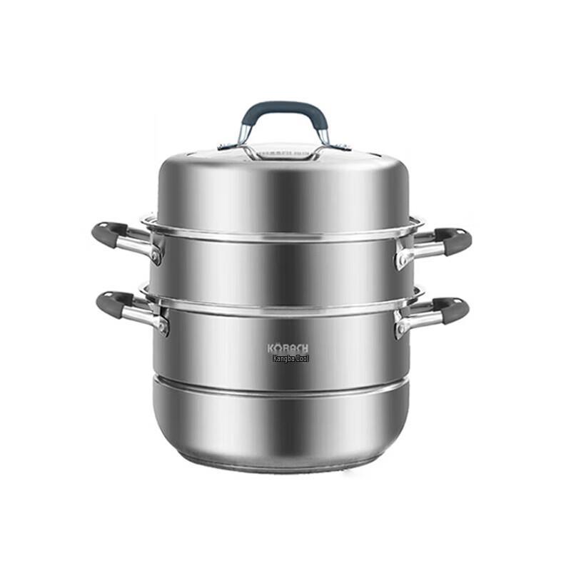 KOBACH 304 Stainless Steel 3-Layer Steamer Pot 28cm