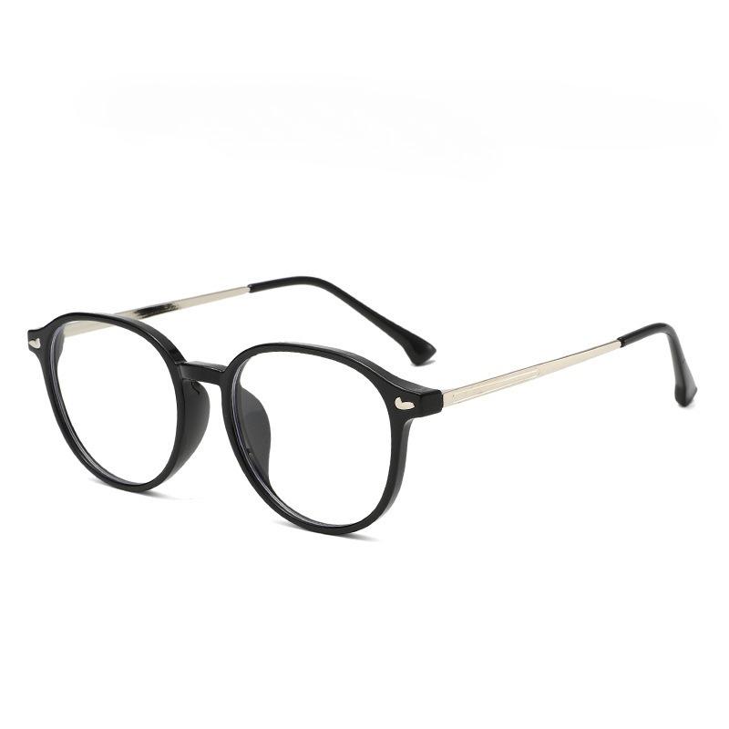 Women's INS Style Metal-Temple Presbyopia Glasses Ultra-Lightweight Round Frame Blue Light Blocking Reading Glasses 0 To +4.0