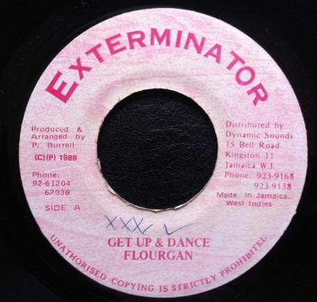 

7inch Record FLOURGON Get Up Dance NONE Exterminator 1989 Jamaica Reggae Ska Dub Used