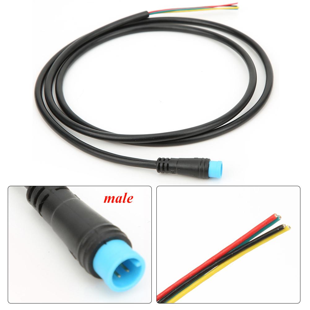 Mixture Material Practical Bicycle 4 Core Signal Cable Bike Lithium Battery Modification Accessory4 Core Male