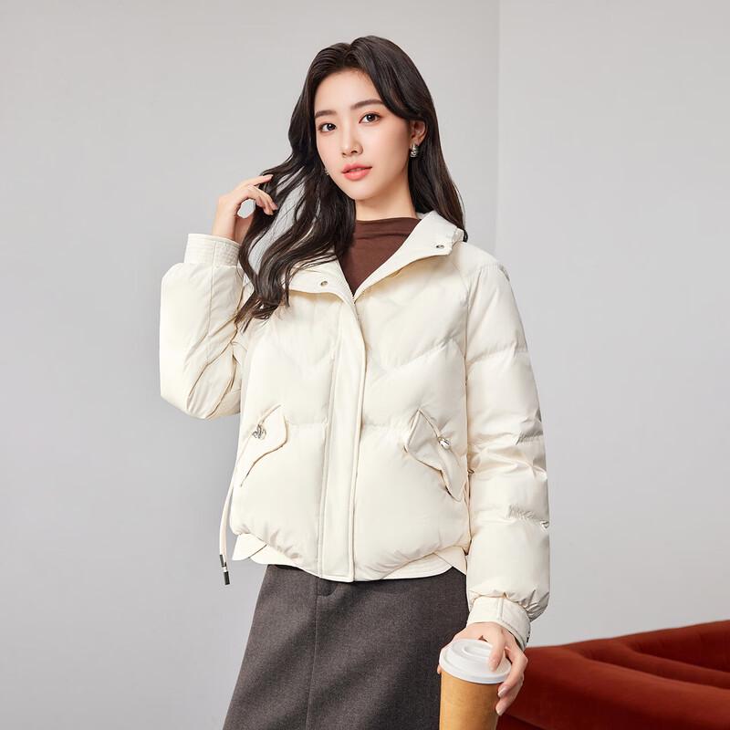 IEF Women's Winter Casual White Duck Down Jacket
