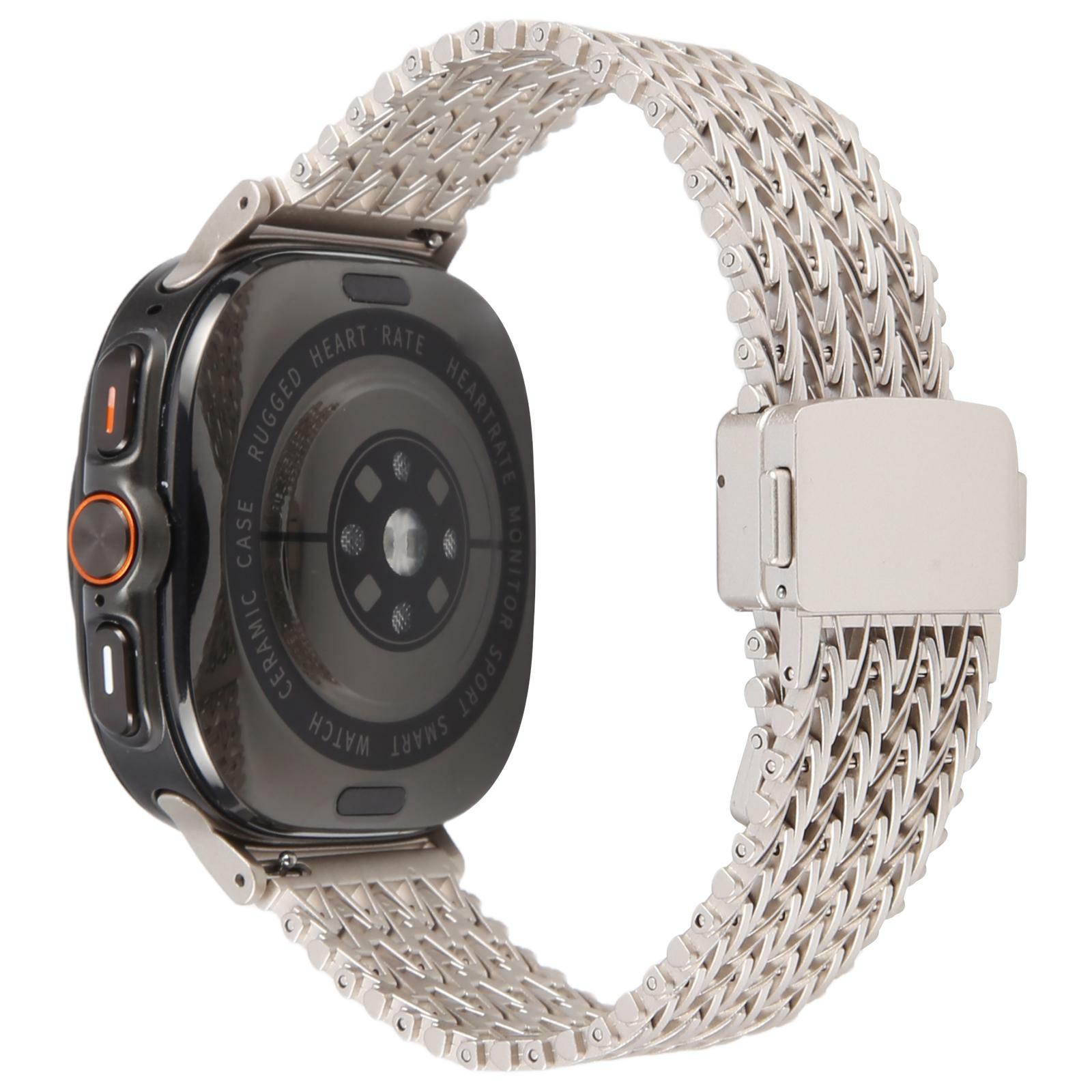 

For Samsung Galaxy Watch Ultra 47mm Metal Smartwatch Band Magnetic Buckle Wrist Strap Starlight