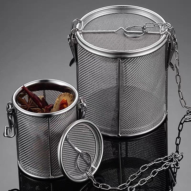 Stew Marinade Basket With Hook Loose Tea Strainer Seasoning Baskets Vegetable Useful Filter Stainless Steel Household Spice Can