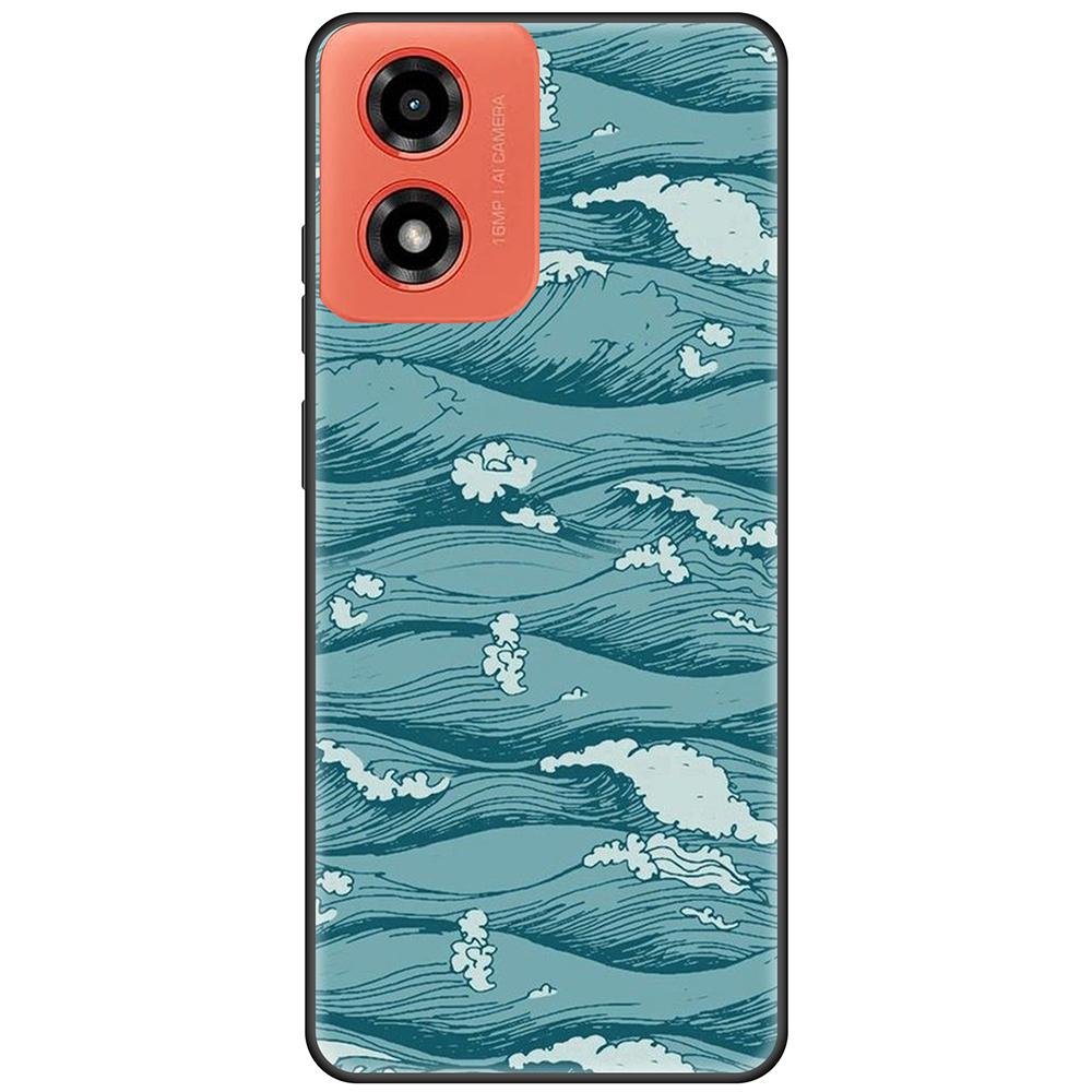 Caes for Motorola Moto G04 Black luxury Back Silicon Cover on MotoG04 Full protection shockproof bumper