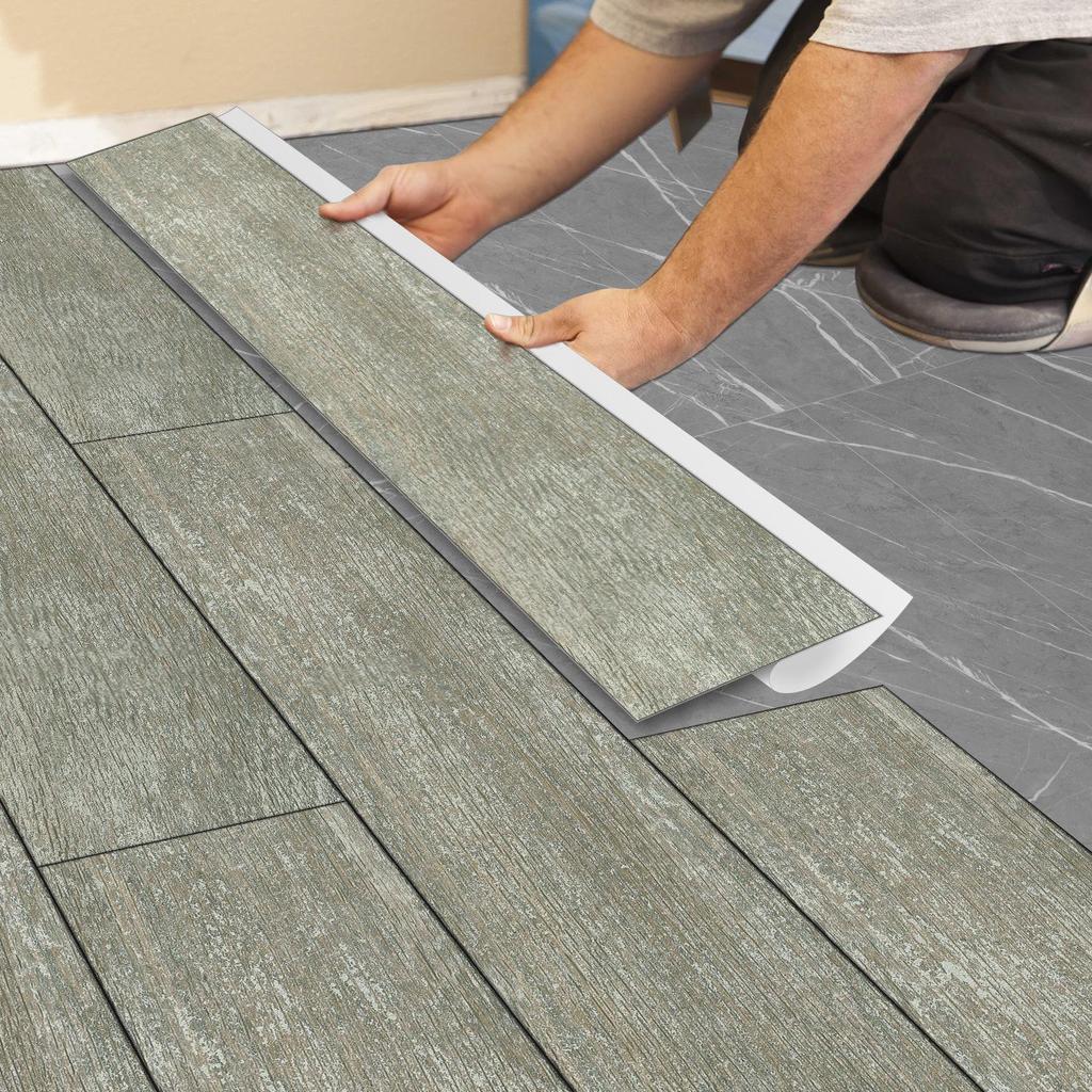 Mattierte PVC Holzmaserung Wasserdichte Bodenaufkleber - Schmutzabweisend für Küchen- & Schlafzimmerrenovierungen