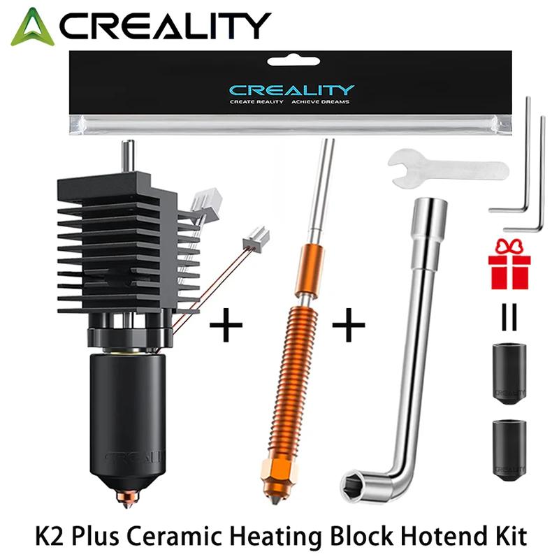 Creality Official K2 Plus 0.4mm Ceramic Heating Block Hotend Kit,Send Two Silicone Sleeves,Quick-swap Nozzle for K2 PLUS 3D Prin
